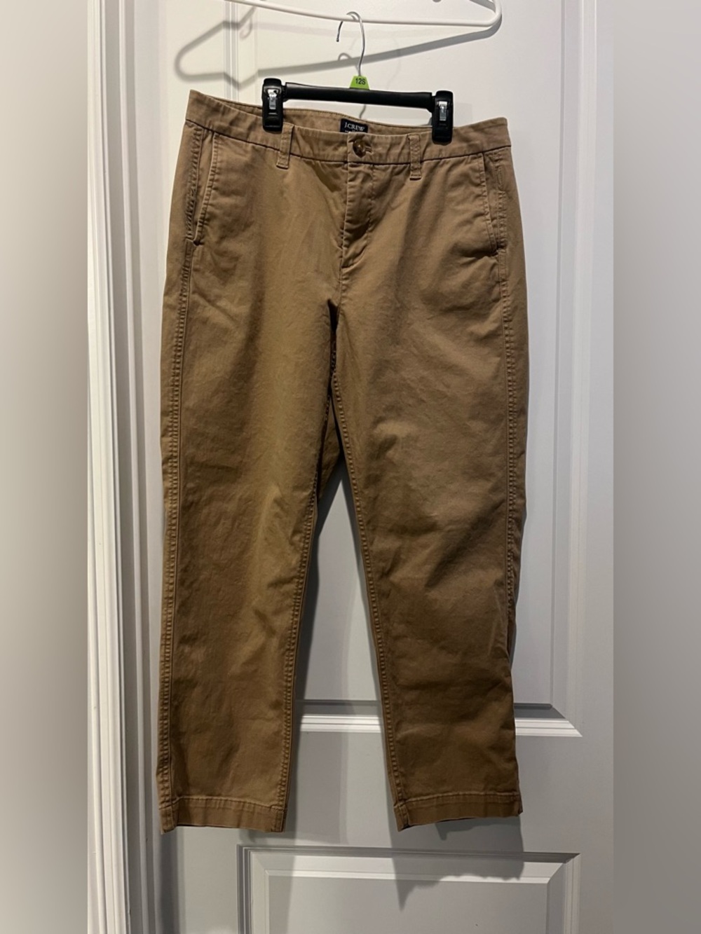 J. CREW Women’s Camel HIGH- RISE GIRLFRIEND CHINO Straight-Leg Pants Size 10 - Picture 3 of 16